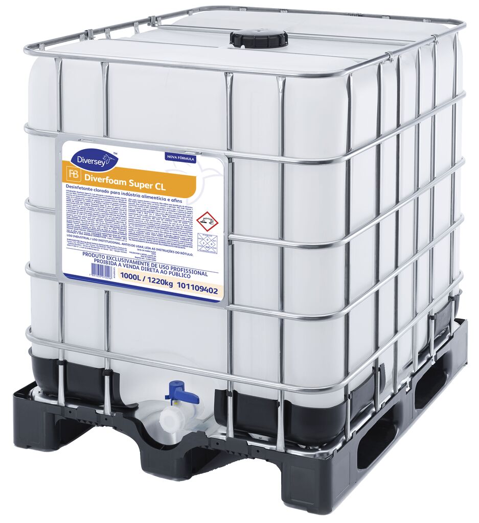 DIVERFOAM SUPER CL 1000L - DETERGENTE DESENGORDURANTE ALCALINO CLORADO PARA LIMPEZA POR ESPUMA